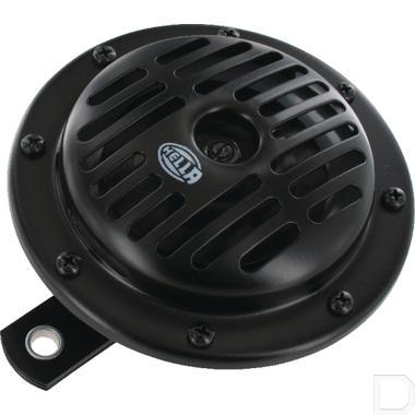 HELLA 3AL 007 425-791 Claxon - M28 - 12V - 110dB(A) - Frequentiebereik: 400Hz - Hoge toon - Behuizingskleur: Zwart - Platte stekkeraansluiting