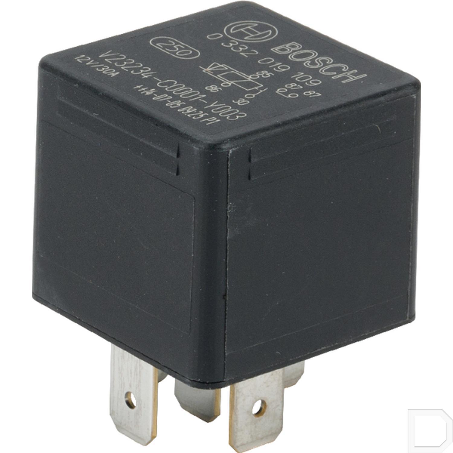 Relais met diode 30A 12V 5 aansluitingen - Relais