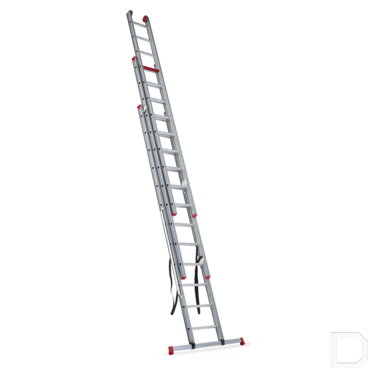Ladder Atlantis 3delig 12 treden aluminium Reformladder INDI