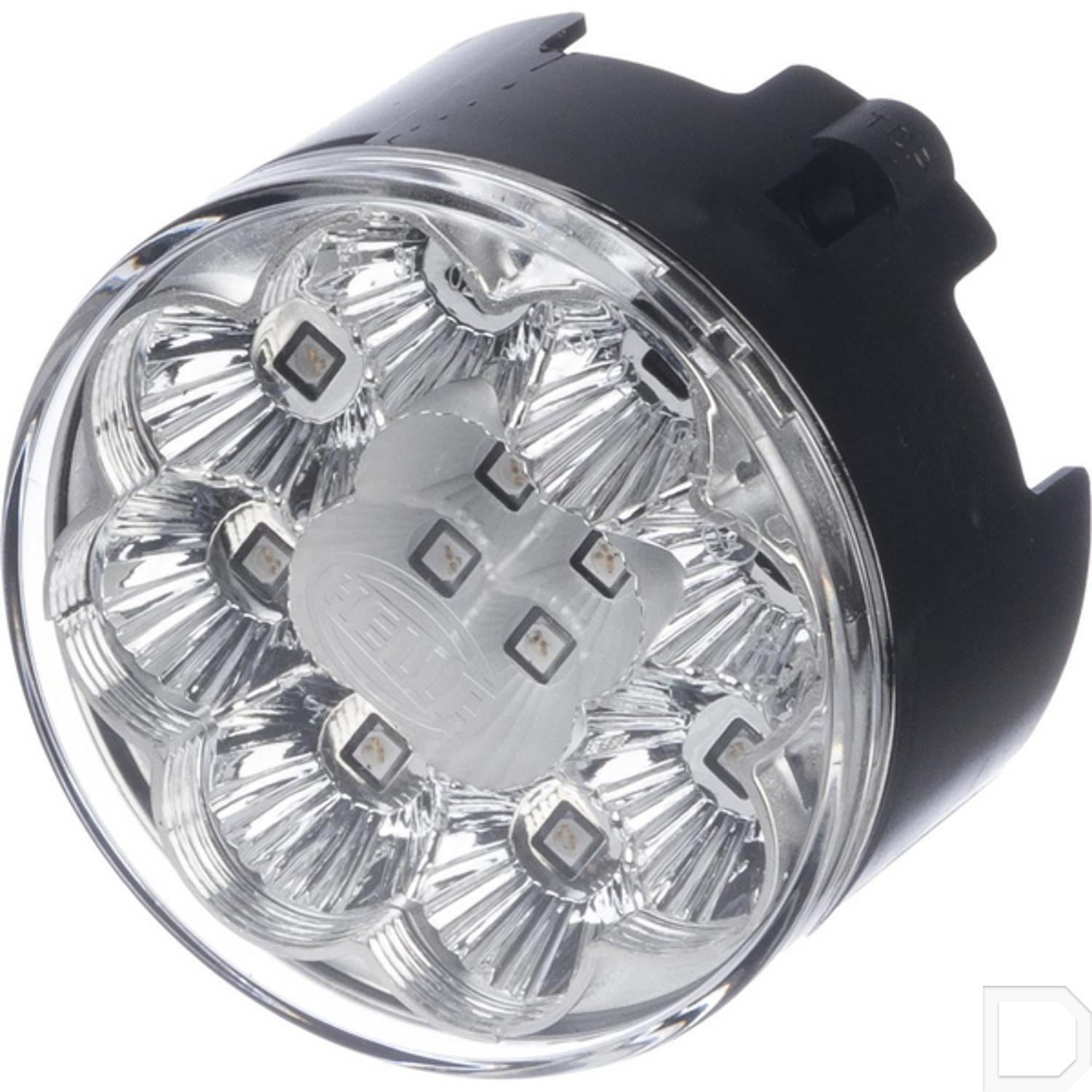 LED Markering- voorlamp 12/24V met knipperlicht vierkant (links of