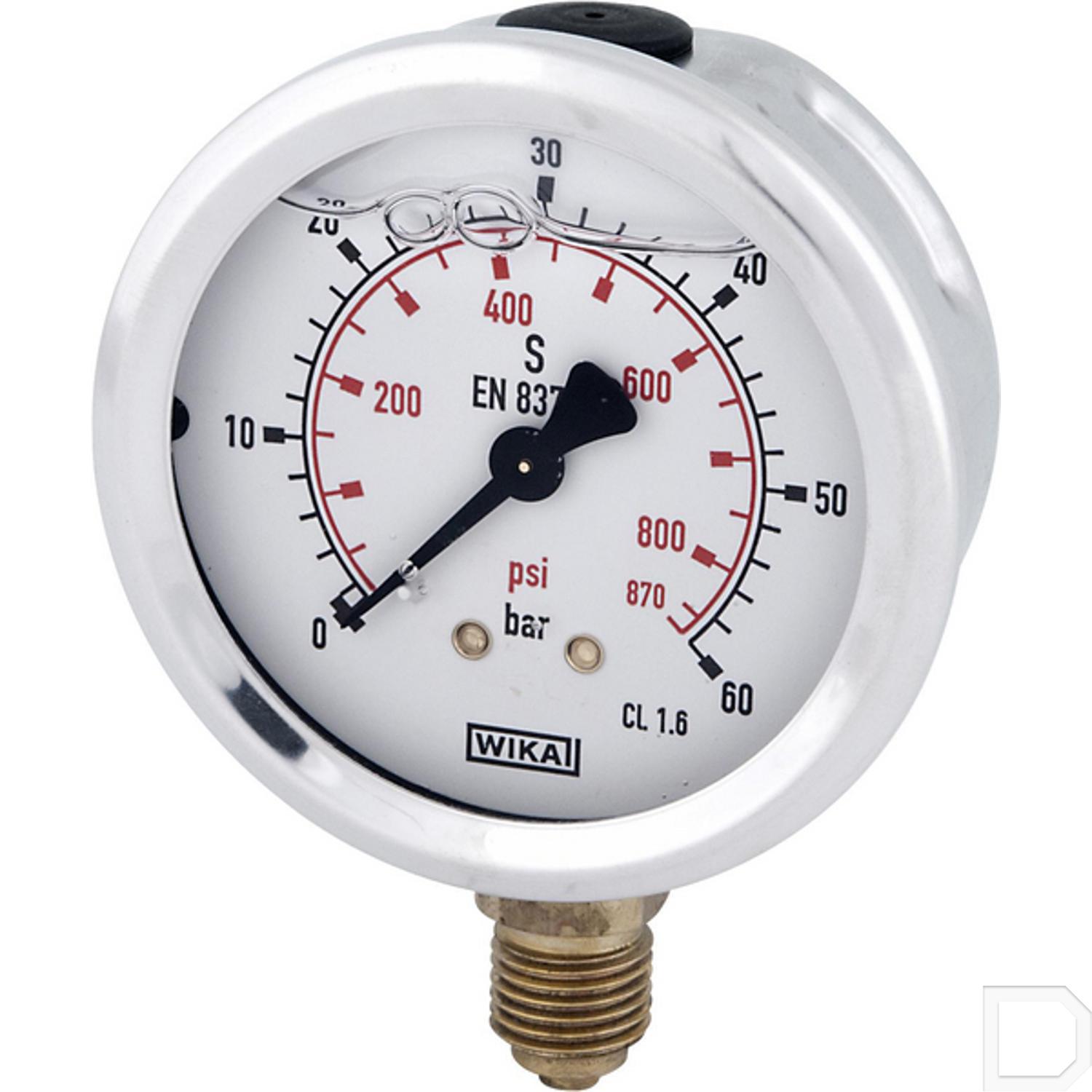 Manometer Ø 63mm 0-60bar 1/4