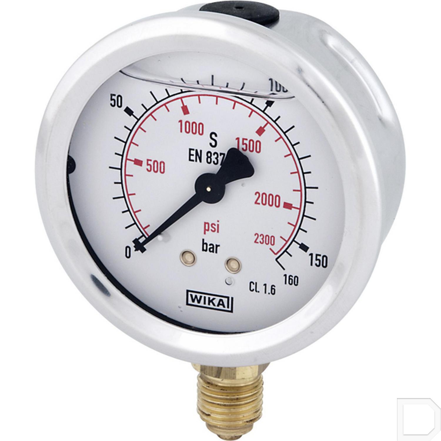 Manometer Ø 100mm 0-160bar 1/2