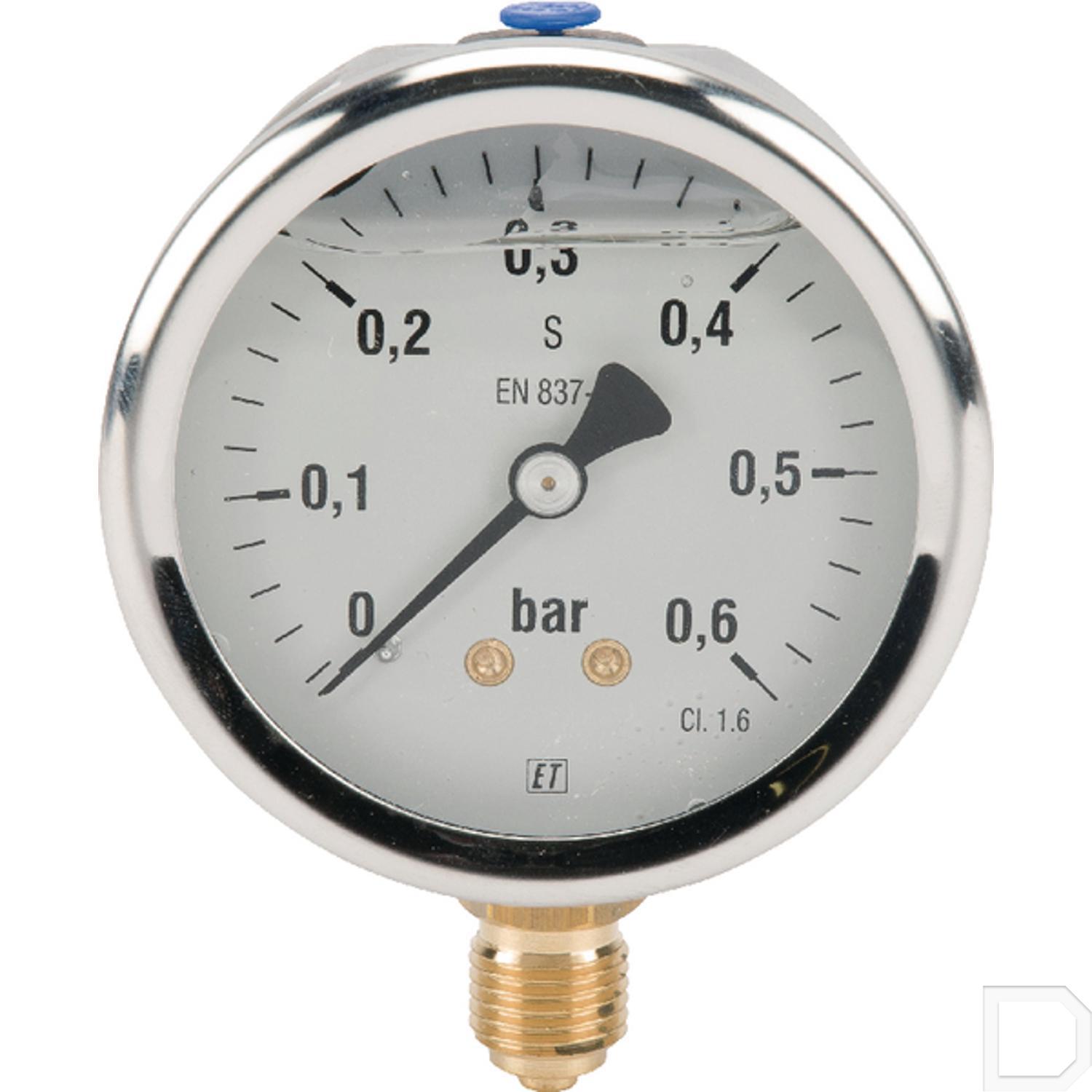Manometer Ø 63mm 0-0.6bar 1/4