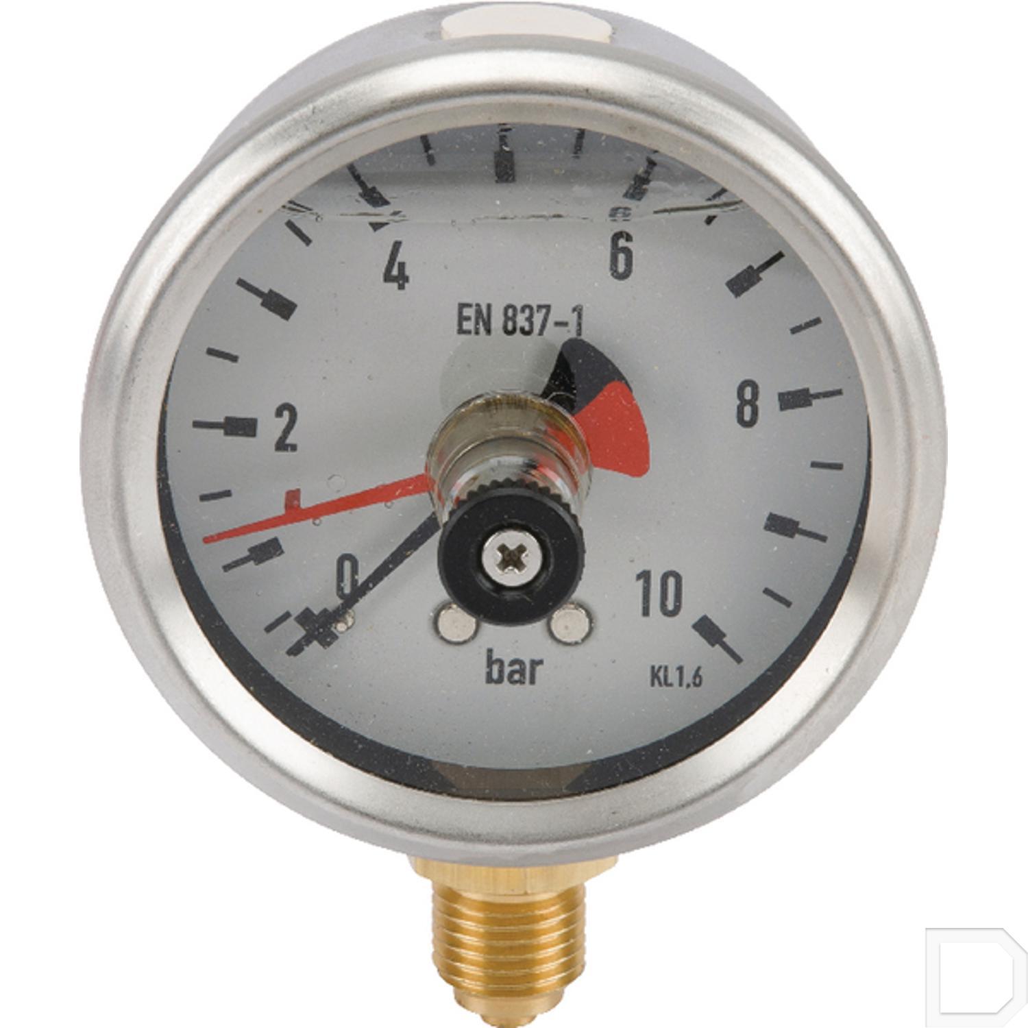 Wildkamp Manometer Rvs Manometer Ø 63mm 0-10bar RVS behuizing-sleepwijzer - Manometers ...