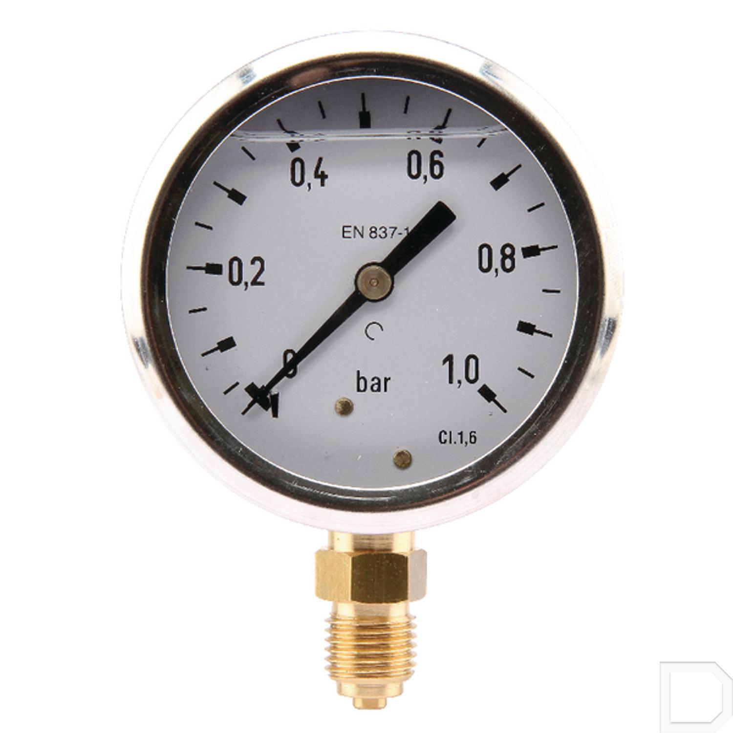 Wildkamp Manometer Rvs Manometer Ø 63mm 0-1bar 1/4