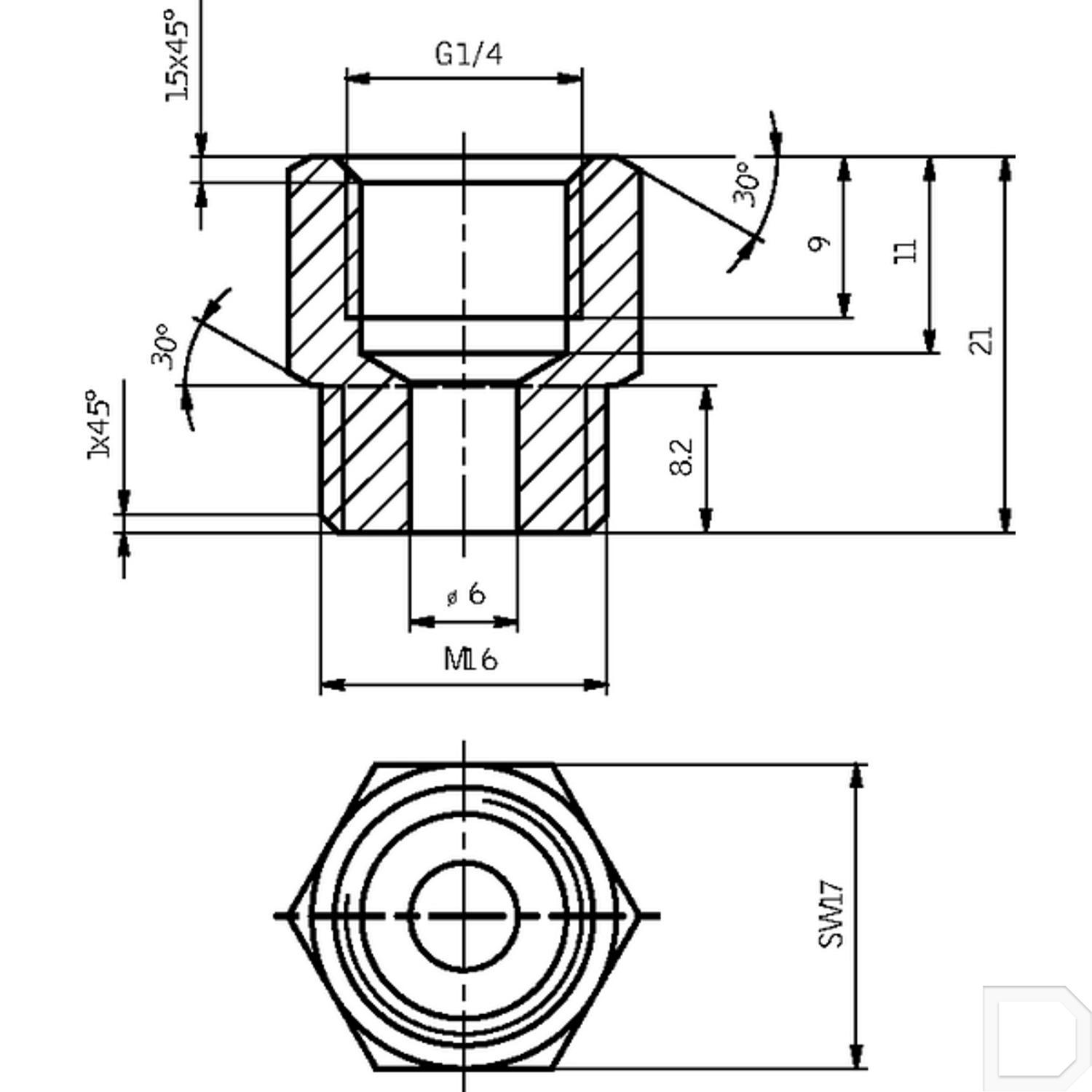 M30 Verloop Verloop M16
