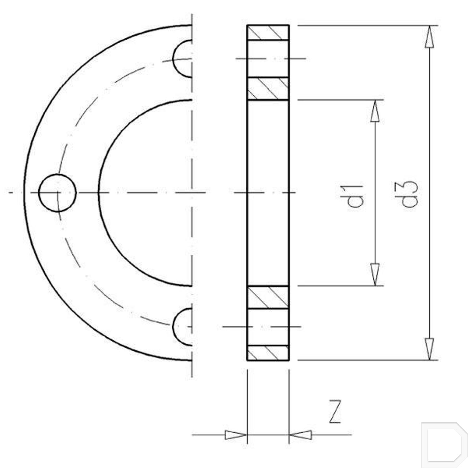 Flens voor kraagbus 200mm PVCU PVC lijm koppelingen VdL INDI