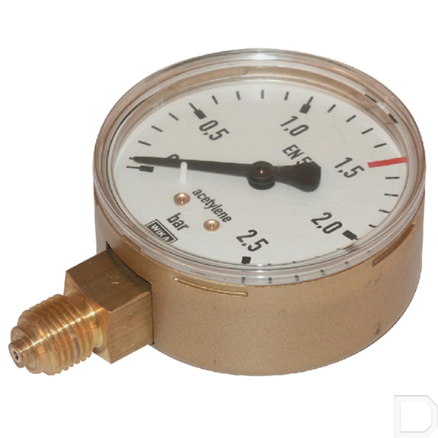 Manometer Zuurstof 016bar Snijbrander toebehoren INDI